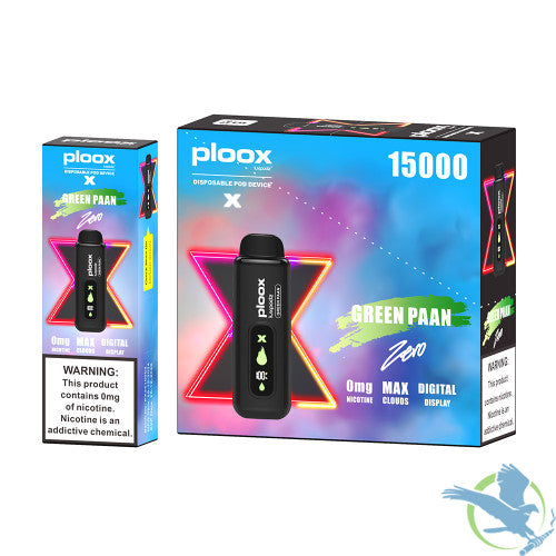 Ploox X By Luxpodz 15K Puffs 16ML Zero Nicotine Disposable Pod Device With Digital Screen - Display of 5