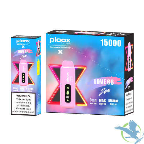 Ploox X By Luxpodz 15K Puffs 16ML Zero Nicotine Disposable Pod Device With Digital Screen - Display of 5