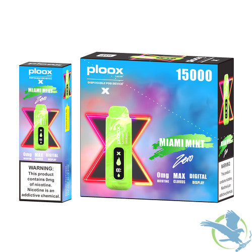 Ploox X By Luxpodz 15K Puffs 16ML Zero Nicotine Disposable Pod Device With Digital Screen - Display of 5