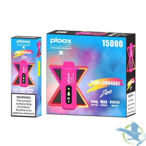 Ploox X By Luxpodz 15K Puffs 16ML Zero Nicotine Disposable Pod Device With Digital Screen - Display of 5