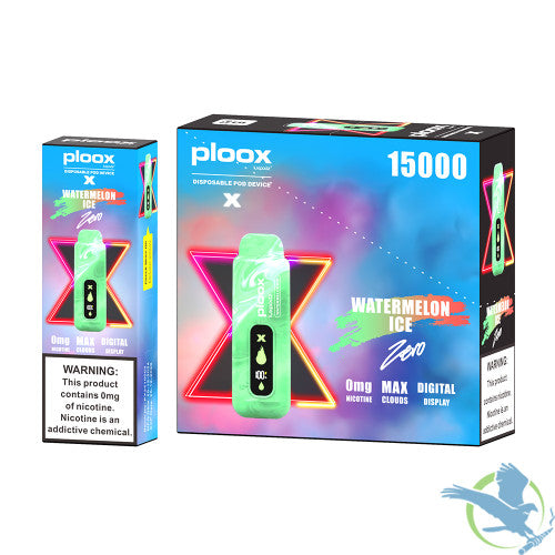 Ploox X By Luxpodz 15K Puffs 16ML Zero Nicotine Disposable Pod Device With Digital Screen - Display of 5