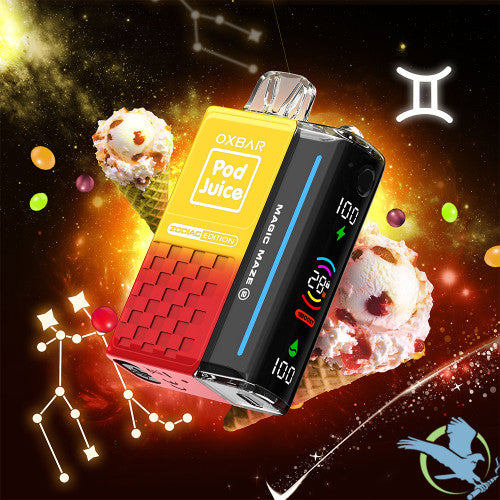 Pod Juice x OXBAR Magic Maze 2.0 Zodiac Edition 30K Puffs 13ML Disposable Vape Device With Mega Screen - Display of 5