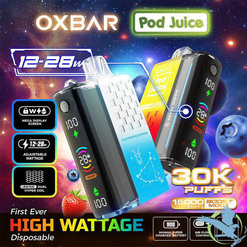 Pod Juice x OXBAR Magic Maze 2.0 Zodiac Edition 30K Puffs 13ML Disposable Vape Device With Mega Screen - Display of 5