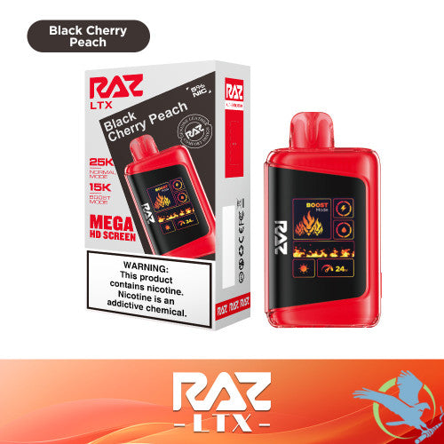 RAZ LTX 25K Puffs 16ML Disposable Device With Adjustable Airflow System & Mega HD Screen - Display of 5