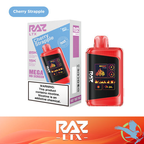 RAZ LTX 25K Puffs 16ML Disposable Device With Adjustable Airflow System & Mega HD Screen - Display of 5