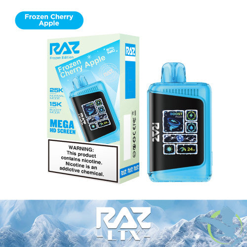 RAZ LTX 25K Puffs 16ML Disposable Device With Adjustable Airflow System & Mega HD Screen - Display of 5