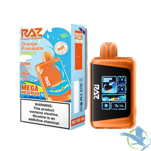RAZ LTX 25K Puffs 16ML Disposable Device With Adjustable Airflow System & Mega HD Screen - Display of 5