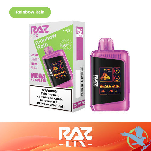 RAZ LTX 25K Puffs 16ML Disposable Device With Adjustable Airflow System & Mega HD Screen - Display of 5
