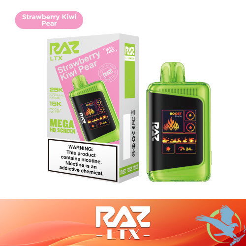 RAZ LTX 25K Puffs 16ML Disposable Device With Adjustable Airflow System & Mega HD Screen - Display of 5