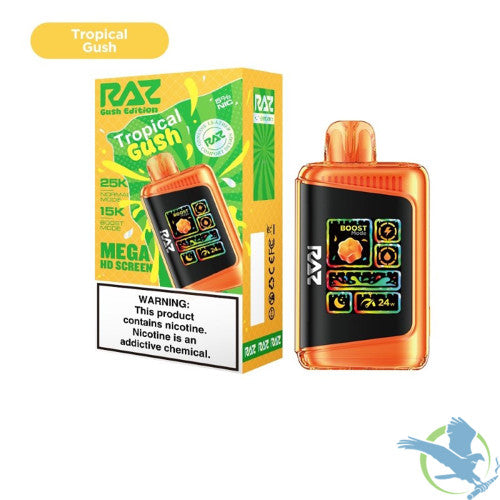 RAZ LTX 25K Puffs 16ML Disposable Device With Adjustable Airflow System & Mega HD Screen - Display of 5