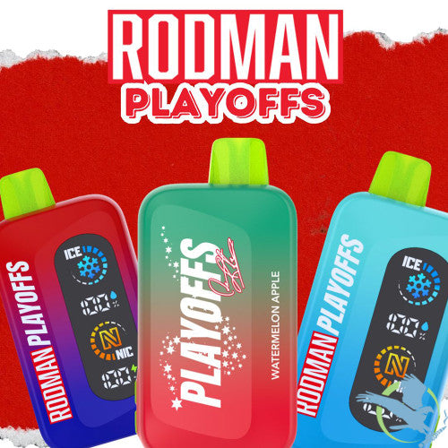 RODMAN Playoffs 50K Puffs 25ML Disposable Device With Ice & Nic Control - Display of 5