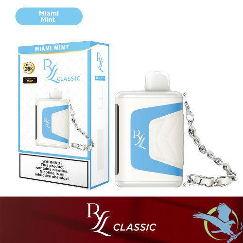 RYL Classic 35K Puffs 16.5ML Disposable Device With Leather Grip & HD Screen Powered By Raz - Display of 5