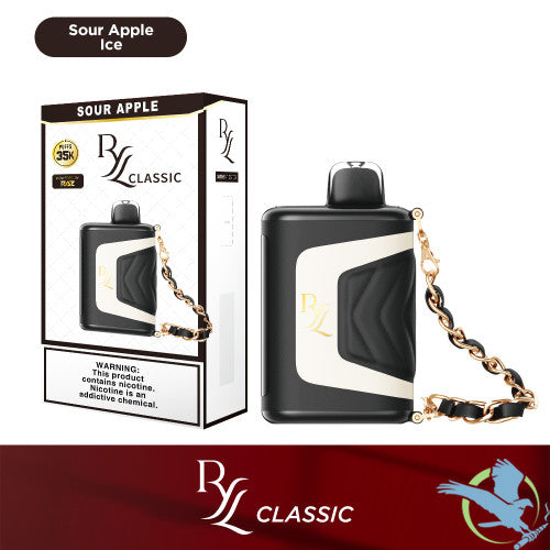 RYL Classic 35K Puffs 16.5ML Disposable Device With Leather Grip & HD Screen Powered By Raz - Display of 5