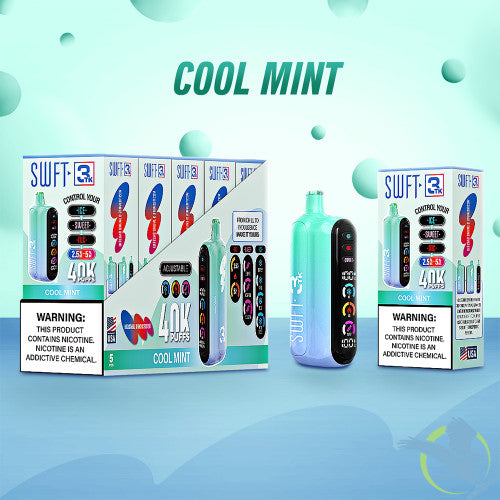 SWFT 3TK 24ML 40K Puffs Disposable Device With Adjustable 3 Tank System & Digital Screen - Display of 5