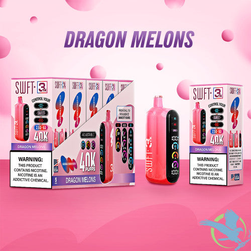 SWFT 3TK 24ML 40K Puffs Disposable Device With Adjustable 3 Tank System & Digital Screen - Display of 5