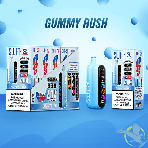 SWFT 3TK 24ML 40K Puffs Disposable Device With Adjustable 3 Tank System & Digital Screen - Display of 5