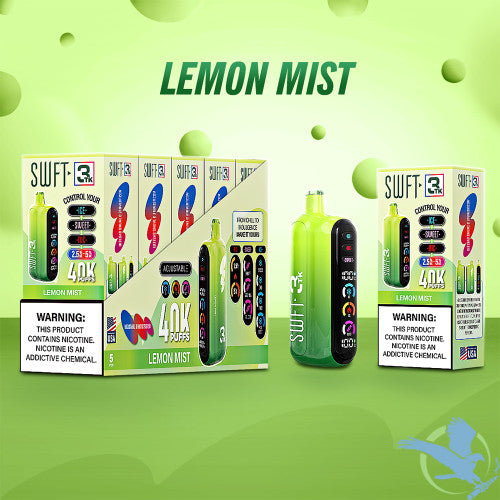 SWFT 3TK 24ML 40K Puffs Disposable Device With Adjustable 3 Tank System & Digital Screen - Display of 5