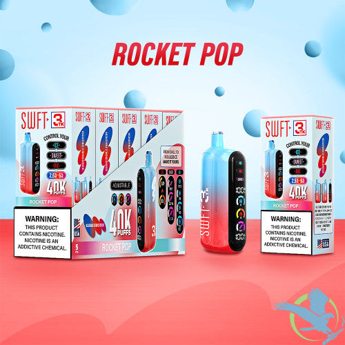 SWFT 3TK 24ML 40K Puffs Disposable Device With Adjustable 3 Tank System & Digital Screen - Display of 5