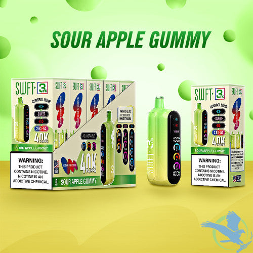 SWFT 3TK 24ML 40K Puffs Disposable Device With Adjustable 3 Tank System & Digital Screen - Display of 5