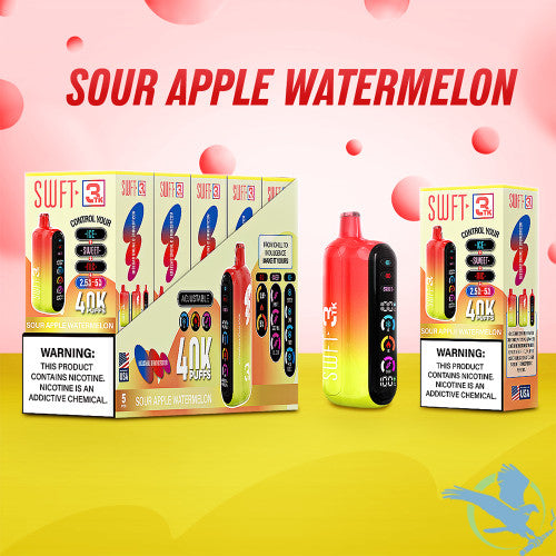 SWFT 3TK 24ML 40K Puffs Disposable Device With Adjustable 3 Tank System & Digital Screen - Display of 5