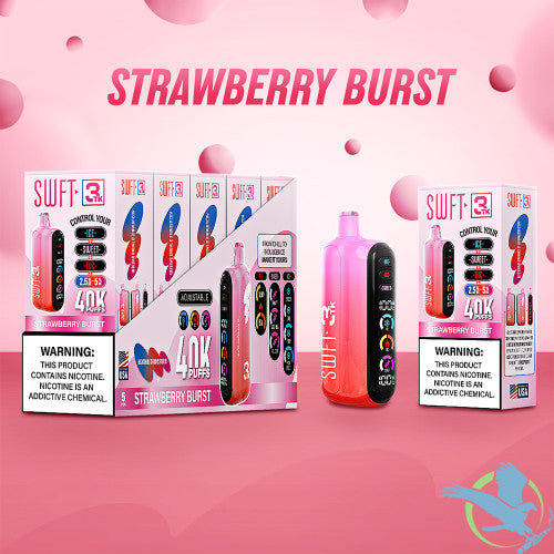 SWFT 3TK 24ML 40K Puffs Disposable Device With Adjustable 3 Tank System & Digital Screen - Display of 5