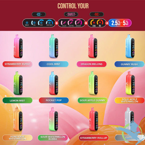 SWFT 3TK 24ML 40K Puffs Disposable Device With Adjustable 3 Tank System & Digital Screen - Display of 5