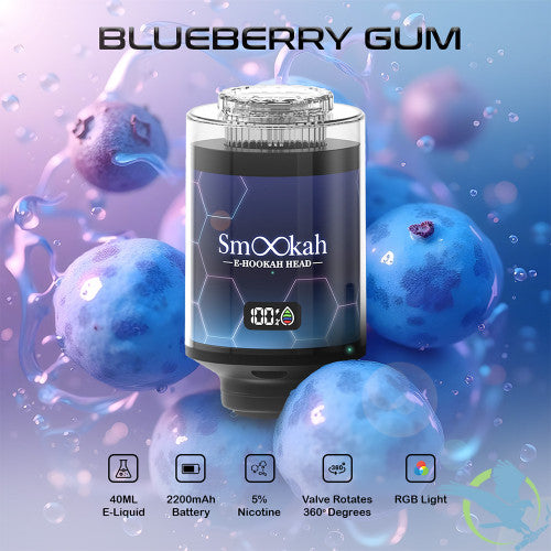 Smookah E-Hookah Head 100K Puffs 40ML DTL Disposable With RGB Light - Display of 4