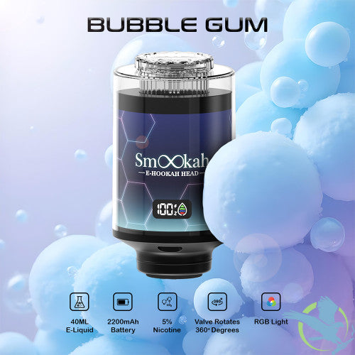 Smookah E-Hookah Head 100K Puffs 40ML DTL Disposable With RGB Light - Display of 4