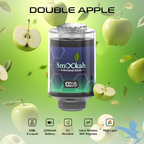 Smookah E-Hookah Head 100K Puffs 40ML DTL Disposable With RGB Light - Display of 4