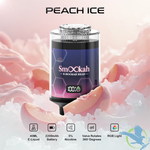 Smookah E-Hookah Head 100K Puffs 40ML DTL Disposable With RGB Light - Display of 4
