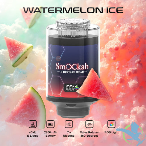 Smookah E-Hookah Head 100K Puffs 40ML DTL Disposable With RGB Light - Display of 4