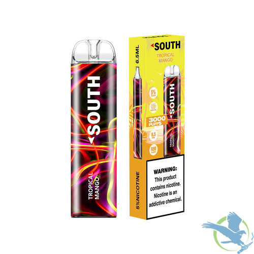 South 6.5ML 3K Puffs Disposable Device With Mesh Coil - Display of 10