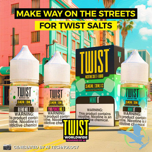 TWST Salt Nicotine Salt By Twist E-Liquids 60ML (30ML x 2)