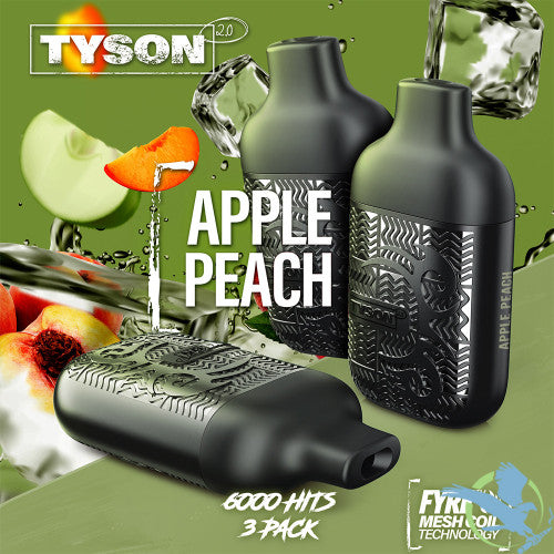 Tyson 2.0 Lightweight 6K Puffs 12ML Disposable Device With Fire Mesh Coil Technology - Pack of 3 - Display of 10 Packs