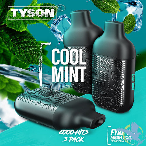 Tyson 2.0 Lightweight 6K Puffs 12ML Disposable Device With Fire Mesh Coil Technology - Pack of 3 - Display of 10 Packs