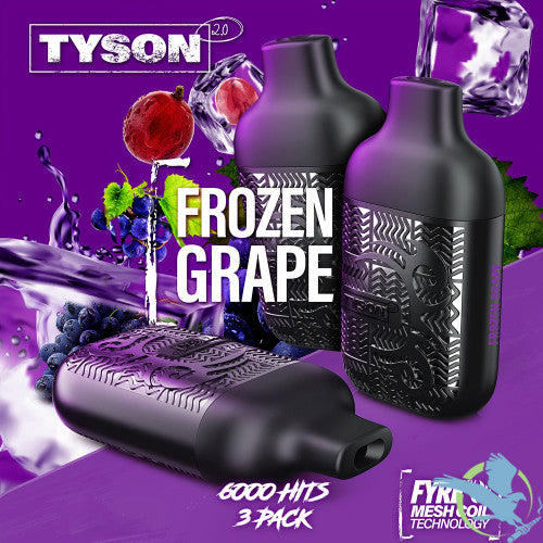 Tyson 2.0 Lightweight 6K Puffs 12ML Disposable Device With Fire Mesh Coil Technology - Pack of 3 - Display of 10 Packs