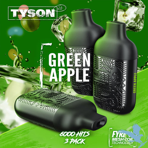 Tyson 2.0 Lightweight 6K Puffs 12ML Disposable Device With Fire Mesh Coil Technology - Pack of 3 - Display of 10 Packs