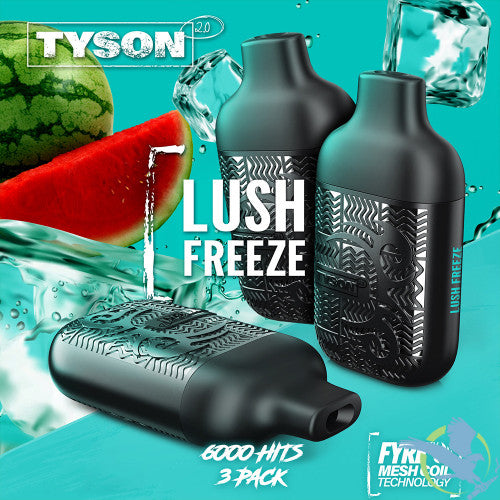 Tyson 2.0 Lightweight 6K Puffs 12ML Disposable Device With Fire Mesh Coil Technology - Pack of 3 - Display of 10 Packs