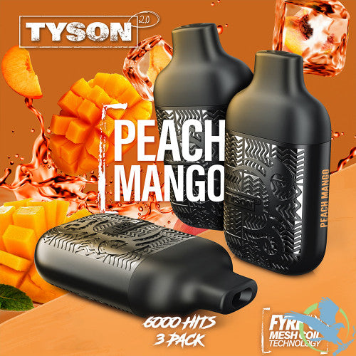 Tyson 2.0 Lightweight 6K Puffs 12ML Disposable Device With Fire Mesh Coil Technology - Pack of 3 - Display of 10 Packs