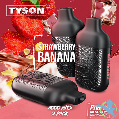 Tyson 2.0 Lightweight 6K Puffs 12ML Disposable Device With Fire Mesh Coil Technology - Pack of 3 - Display of 10 Packs