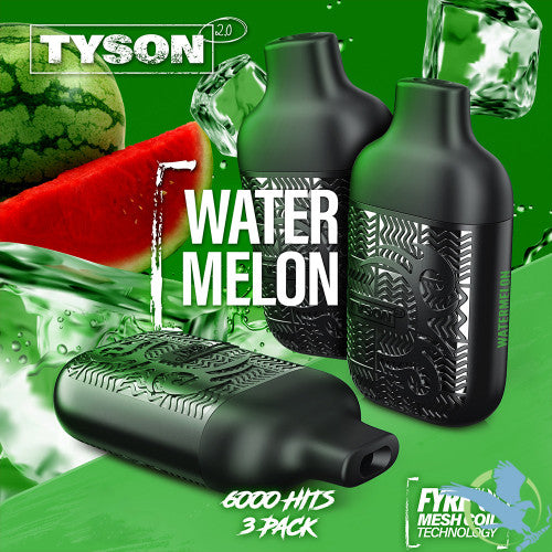 Tyson 2.0 Lightweight 6K Puffs 12ML Disposable Device With Fire Mesh Coil Technology - Pack of 3 - Display of 10 Packs