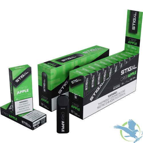 VGOD Stig XL 2.5ML 700 Puffs 500mAh Prefilled Nicotine Salt Disposable Pod Device - Display of 10