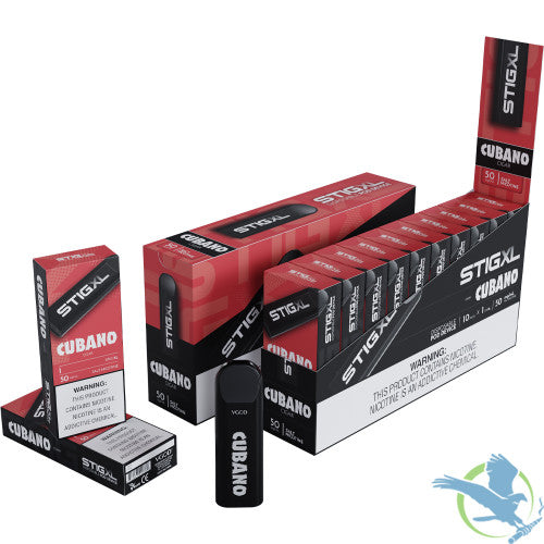 VGOD Stig XL 2.5ML 700 Puffs 500mAh Prefilled Nicotine Salt Disposable Pod Device - Display of 10