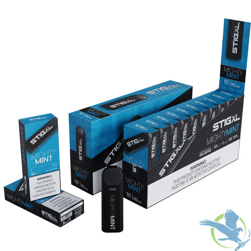 VGOD Stig XL 2.5ML 700 Puffs 500mAh Prefilled Nicotine Salt Disposable Pod Device - Display of 10