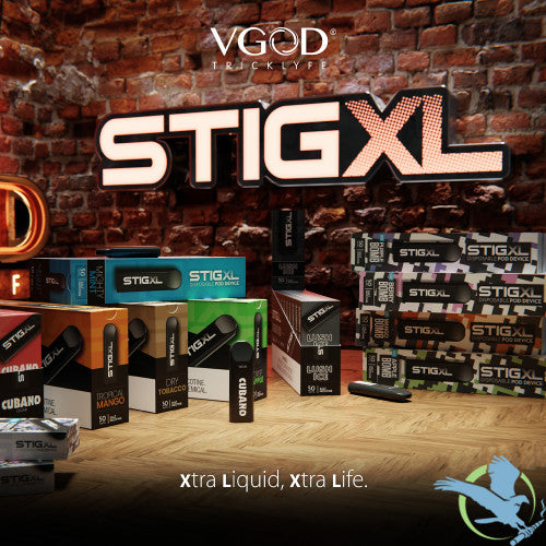 VGOD Stig XL 2.5ML 700 Puffs 500mAh Prefilled Nicotine Salt Disposable Pod Device - Display of 10