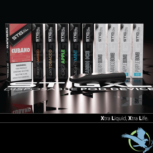 VGOD Stig XL 2.5ML 700 Puffs 500mAh Prefilled Nicotine Salt Disposable Pod Device - Display of 10