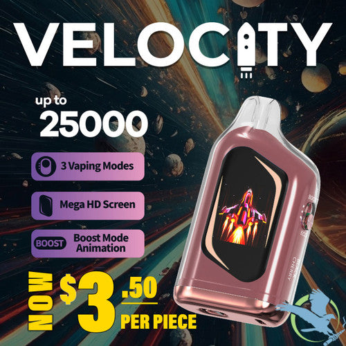 Velocity 17ML 25K Puffs Disposable Device With Interactive Vaping Animation & Mega HD Screen - Display of 5