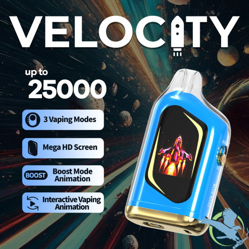Velocity 17ML 25K Puffs Disposable Device With Interactive Vaping Animation & Mega HD Screen - Display of 5
