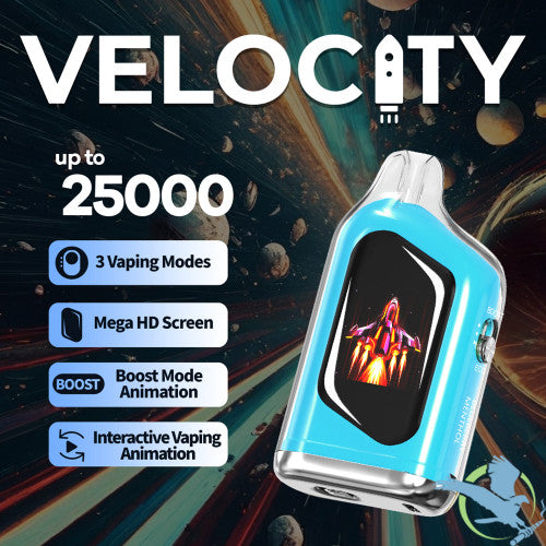 Velocity 17ML 25K Puffs Disposable Device With Interactive Vaping Animation & Mega HD Screen - Display of 5
