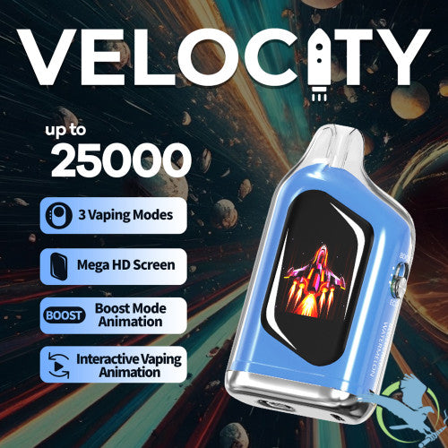 Velocity 17ML 25K Puffs Disposable Device With Interactive Vaping Animation & Mega HD Screen - Display of 5